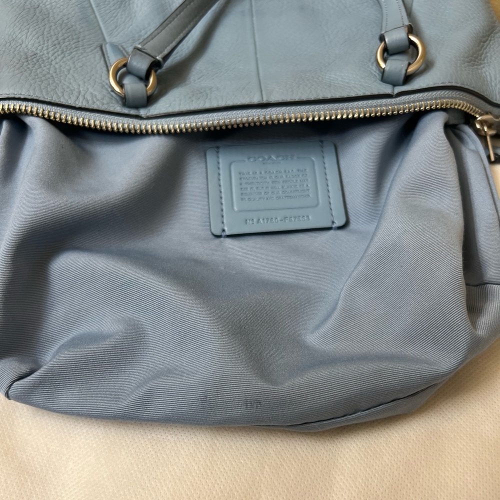 Coach Kelsey Kelsey Blue Leather Satchel Crossbody - Picture 3 of 14